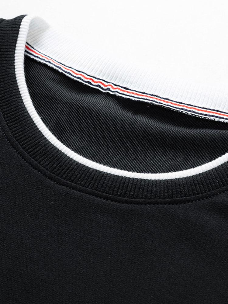 Damián | Sudadera con estampado geométrico y cuello redondo