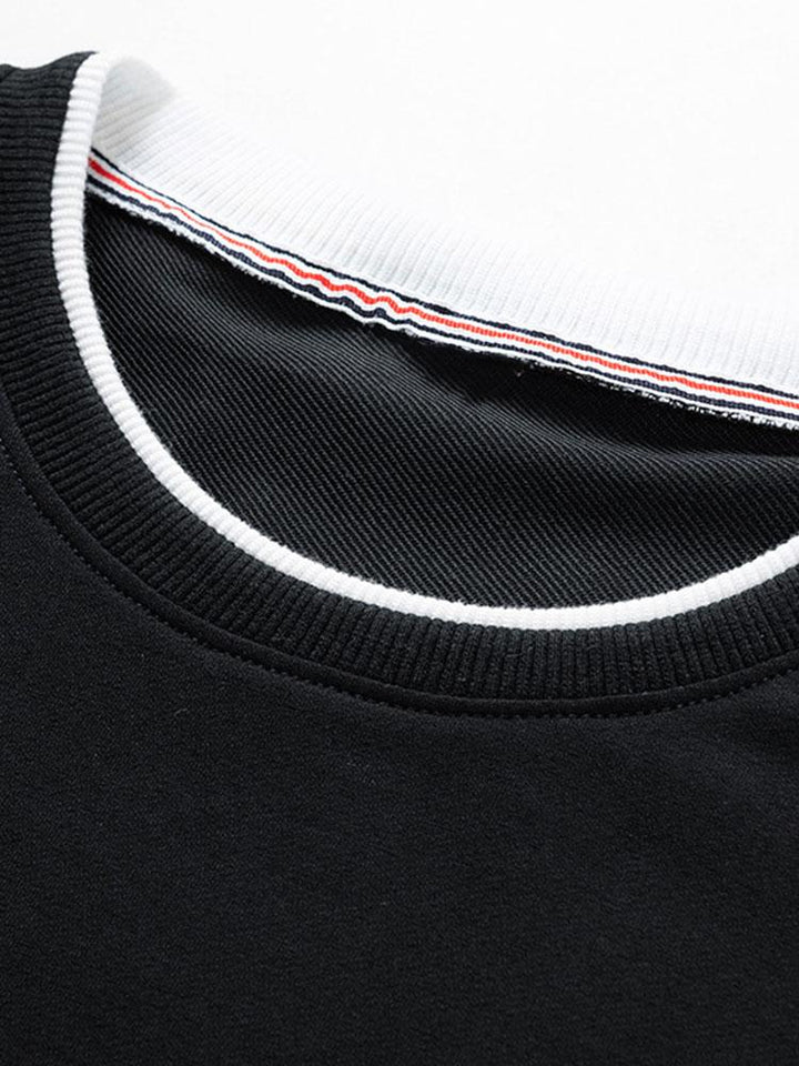 Damián | Sudadera con estampado geométrico y cuello redondo