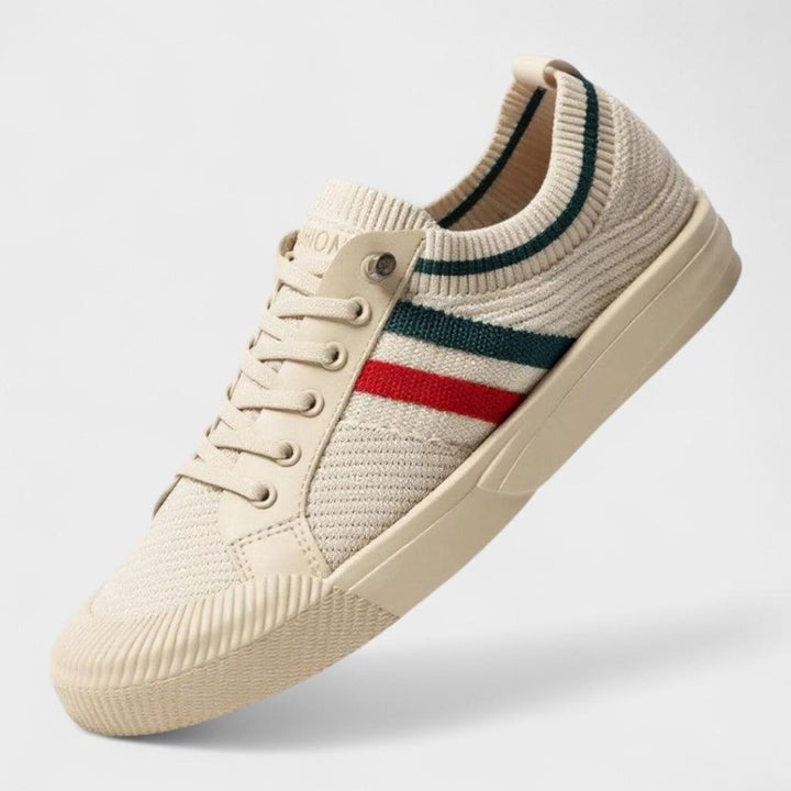 Domingo | Zapatillas de punto con franjas en contraste