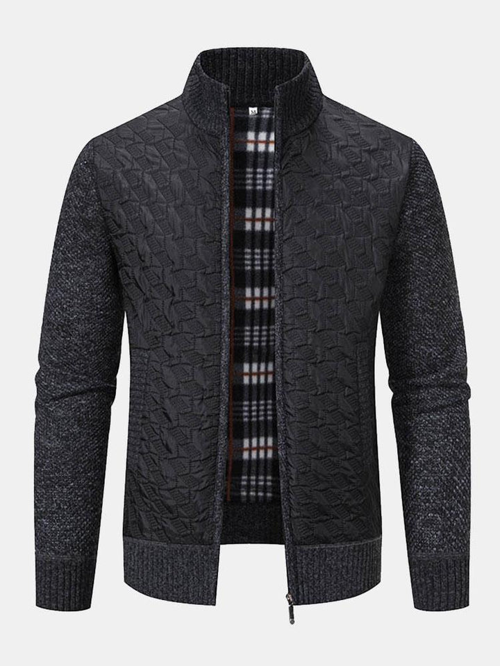Donato | Jersey jacquard acolchado con cremallera