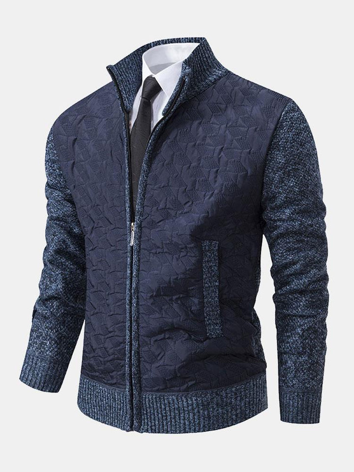 Donato | Jersey jacquard acolchado con cremallera