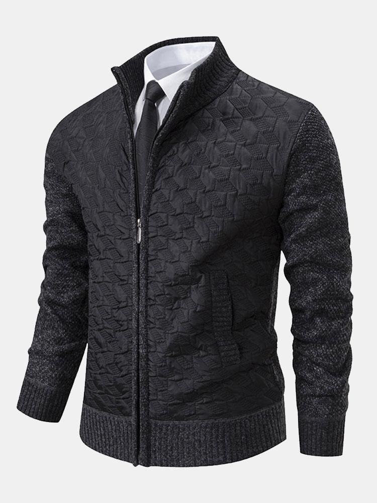 Donato | Jersey jacquard acolchado con cremallera