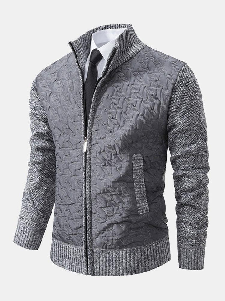 Donato | Jersey jacquard acolchado con cremallera