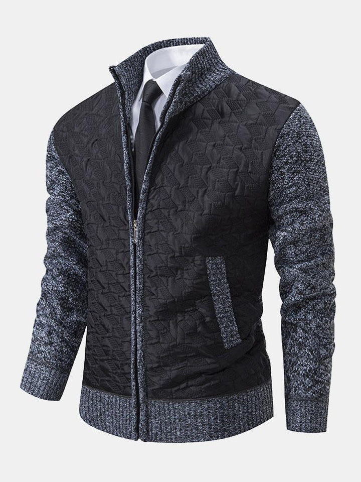 Donato | Jersey jacquard acolchado con cremallera