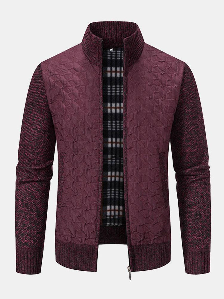 Donato | Jersey jacquard acolchado con cremallera