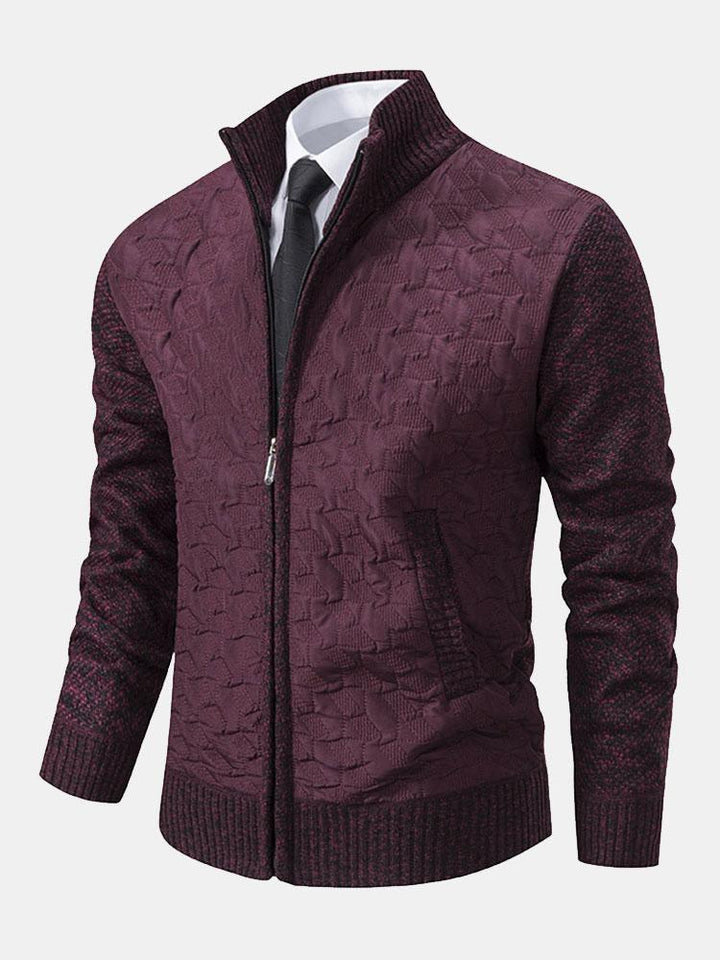Donato | Jersey jacquard acolchado con cremallera
