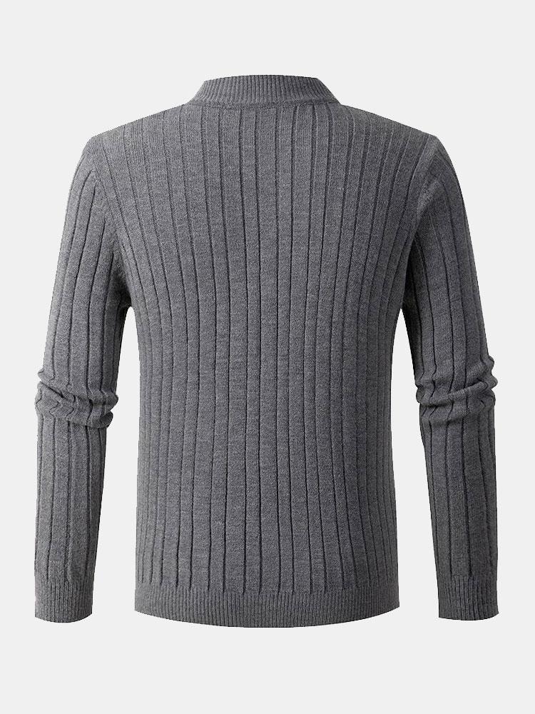 Efrén | Jersey de ochos con cuello alto y cremallera corta