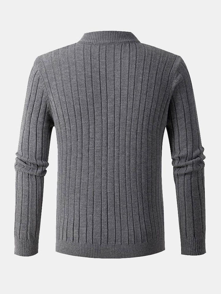 Efrén | Jersey de ochos con cuello alto y cremallera corta
