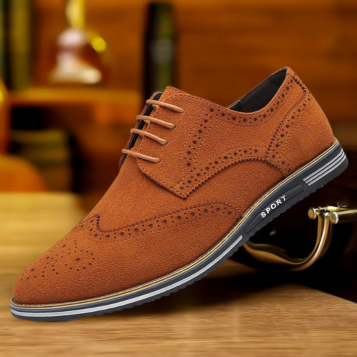 Enrique | Zapatos derby negros efecto ante