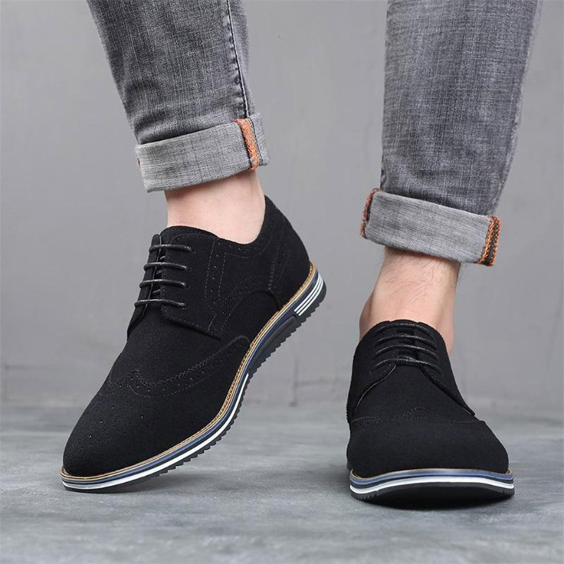 Enrique | Zapatos derby negros efecto ante