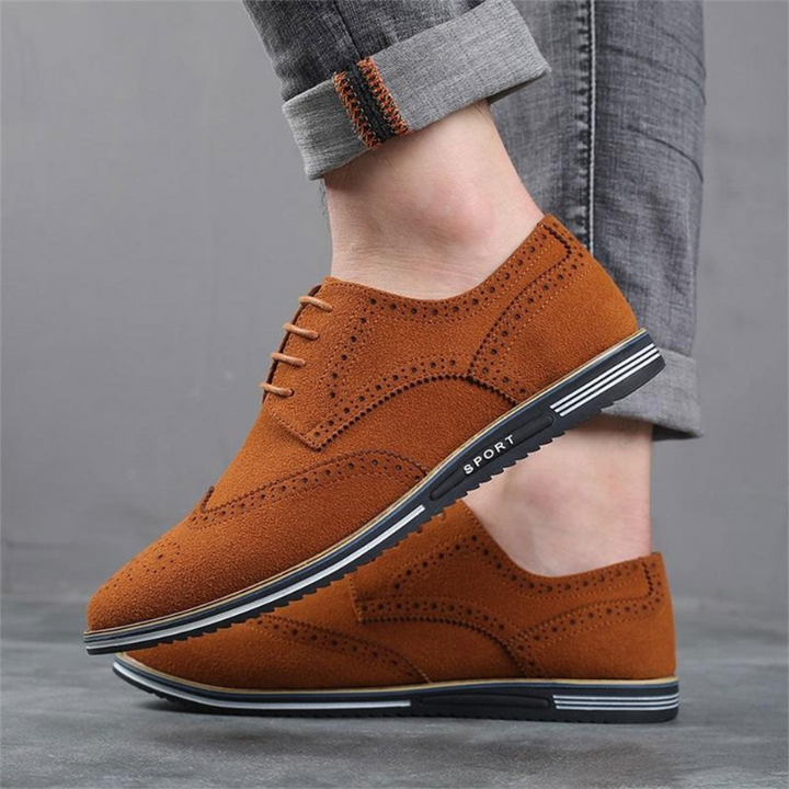 Enrique | Zapatos derby negros efecto ante