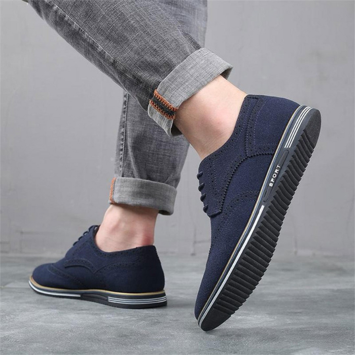 Enrique | Zapatos derby negros efecto ante