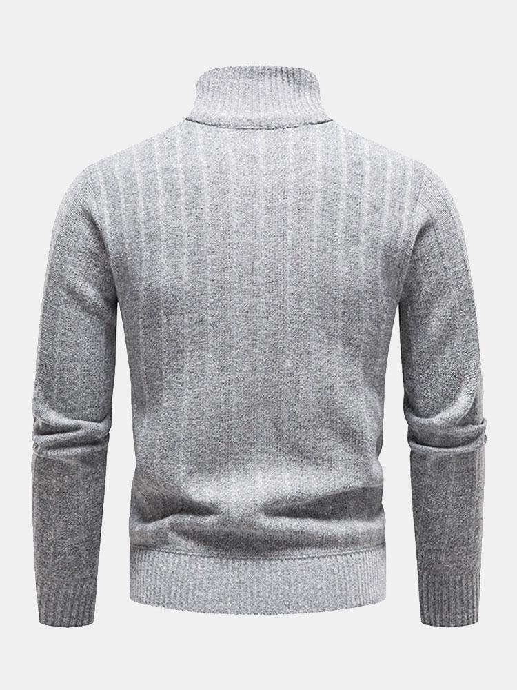 Erasmo | Jersey con textura y cremallera corta