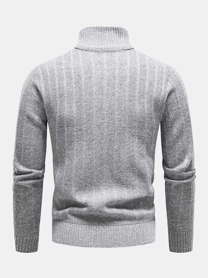 Erasmo | Jersey con textura y cremallera corta