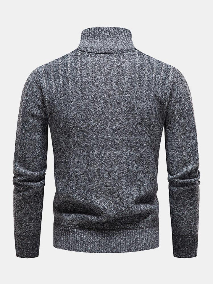Erasmo | Jersey con textura y cremallera corta