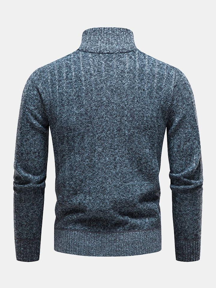 Erasmo | Jersey con textura y cremallera corta