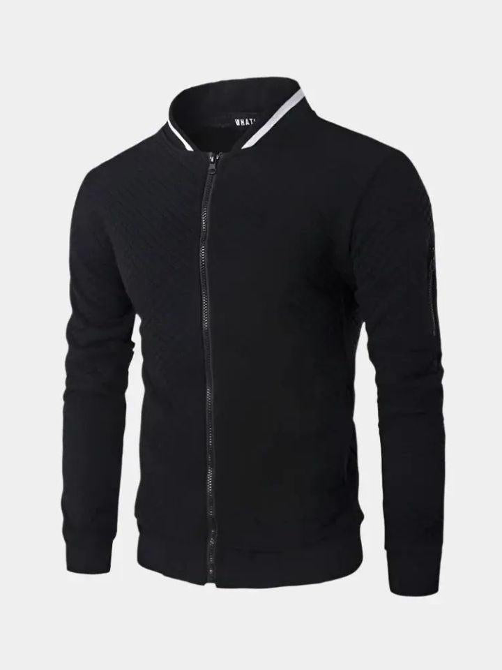 Ernesto | Cazadora bomber azul marino texturizada