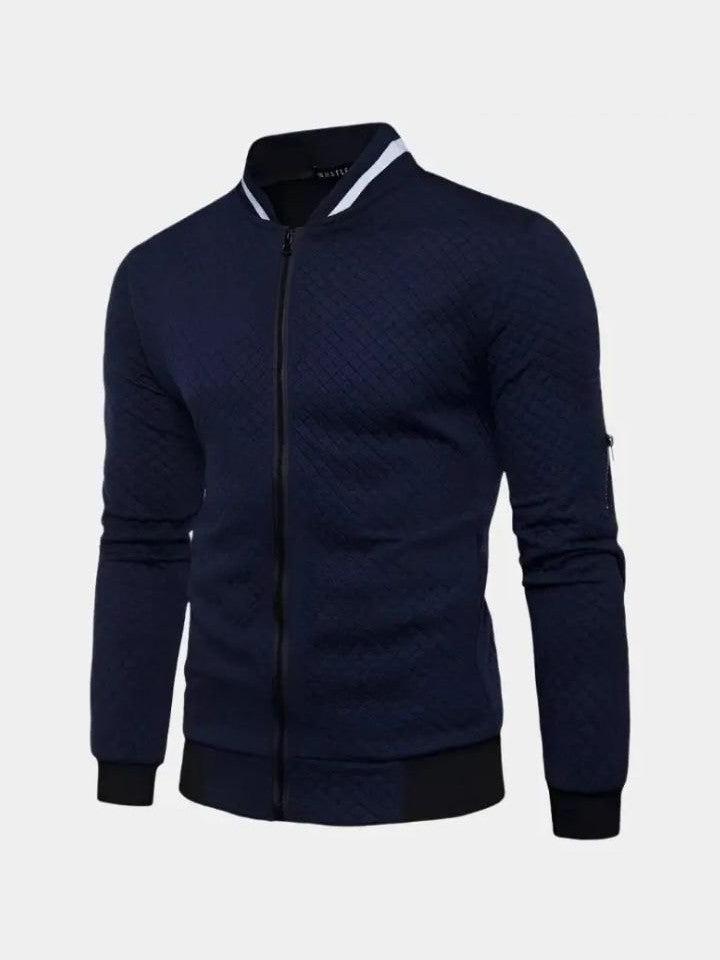 Ernesto | Cazadora bomber azul marino texturizada