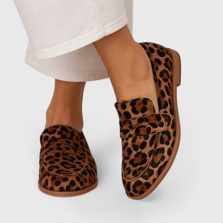Eugenia | Mocasines suaves con estampado de leopardo