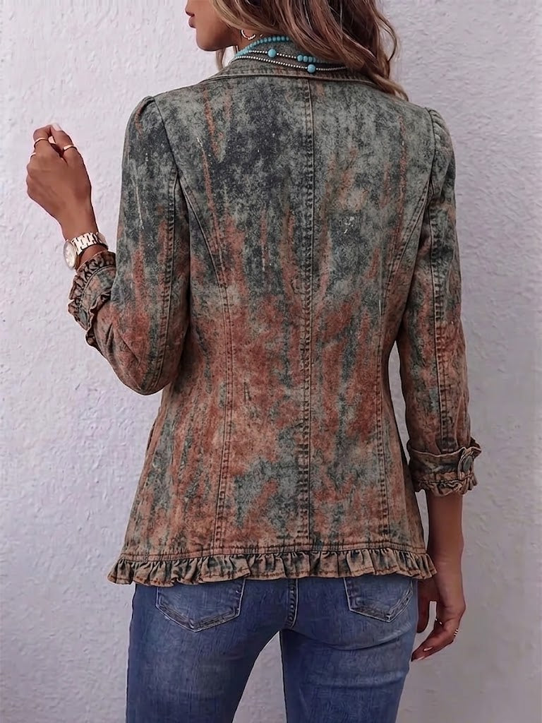 Eva | Chaqueta vintage en degradado con volantes