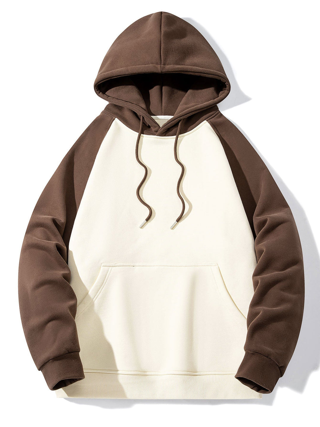 Ezequiel | Sudadera con capucha raglán con detalles de patchwork