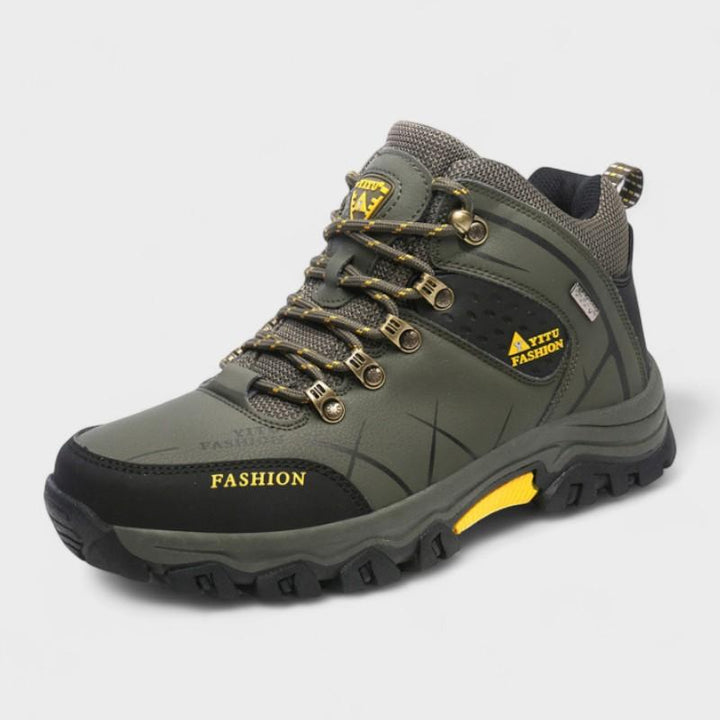 Fabián | Zapatos de senderismo verdes con ganchos