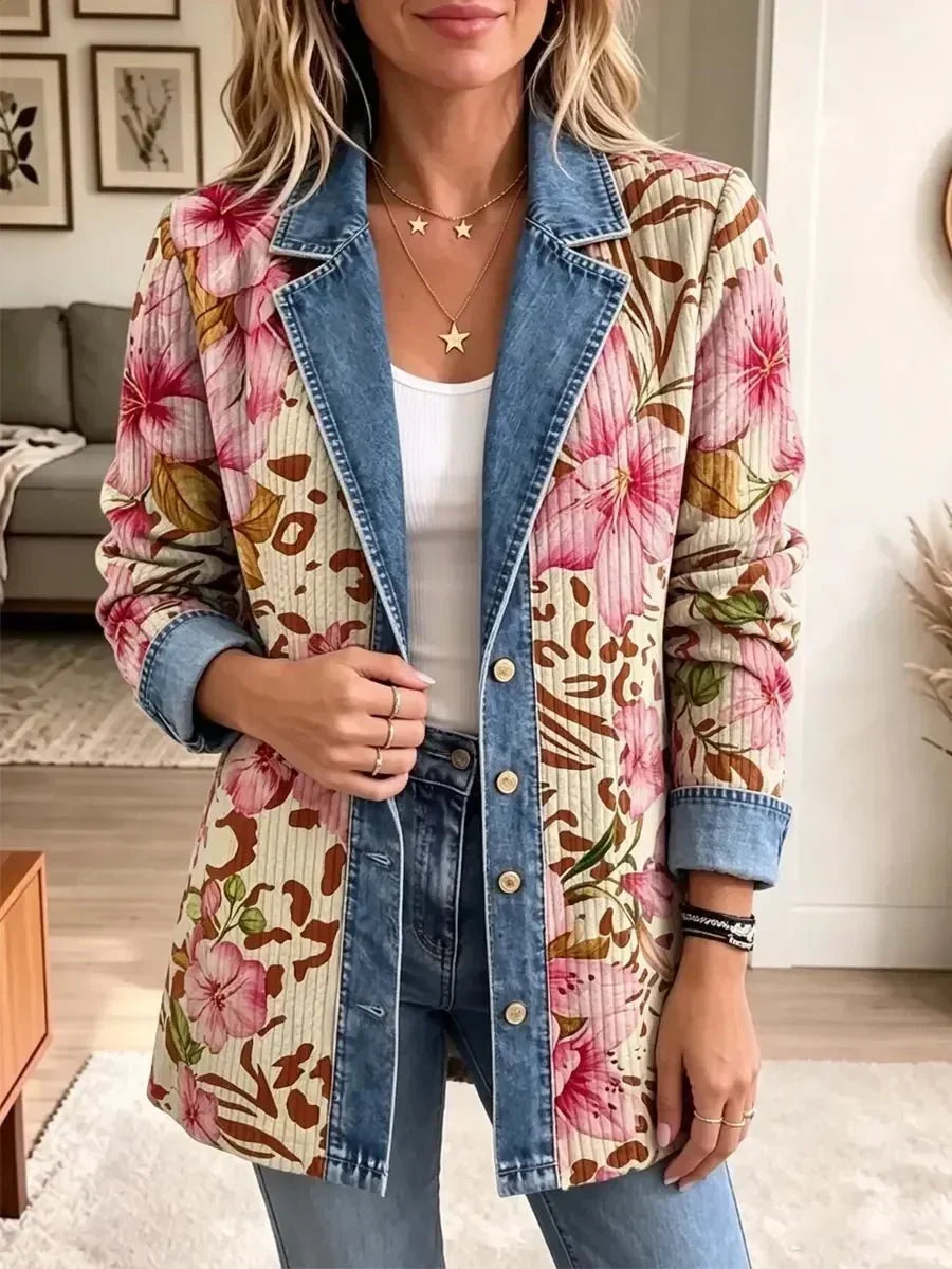 Fátima | Chaqueta con estampado floral y de leopardo