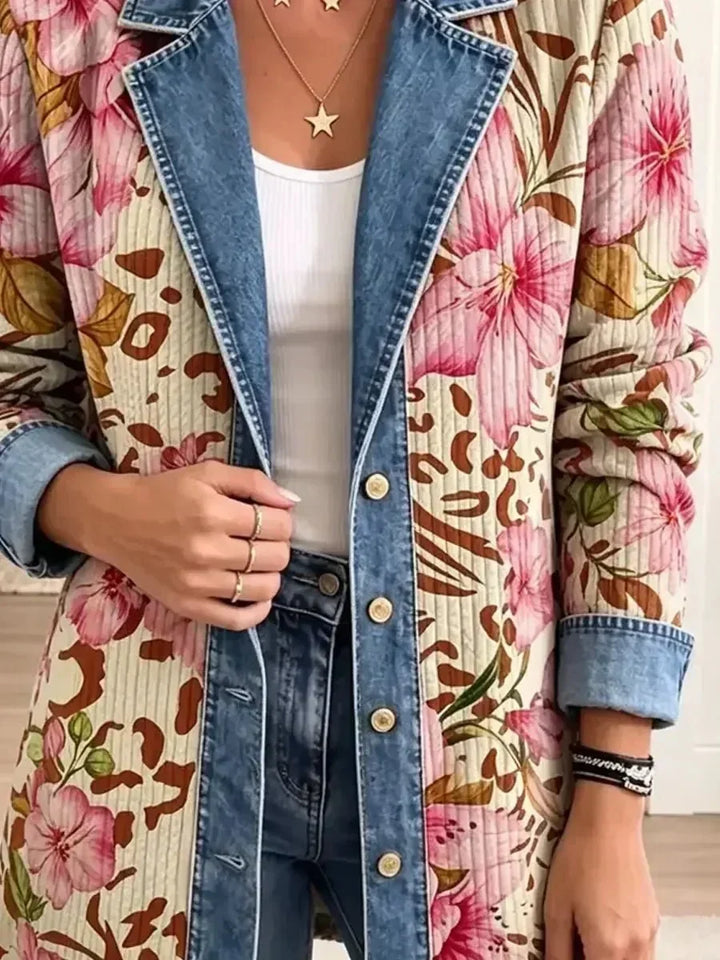 Fátima | Chaqueta con estampado floral y de leopardo
