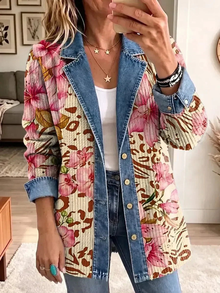 Fátima | Chaqueta con estampado floral y de leopardo