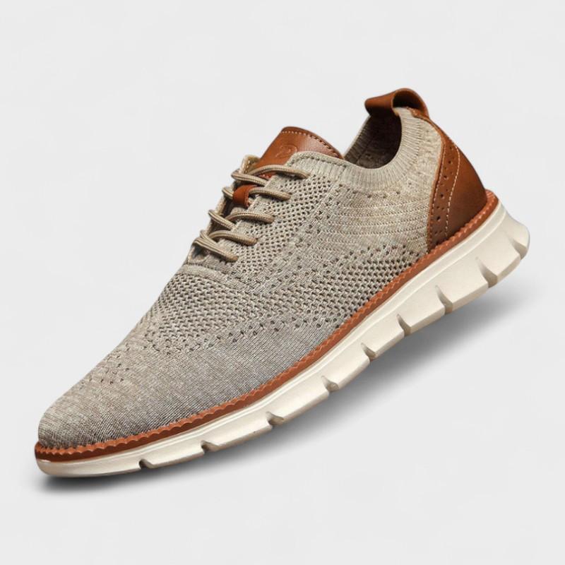 Felipe | Zapatos de punto beis con cordones