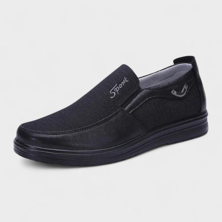 Félix | Mocasines negros de perfil bajo