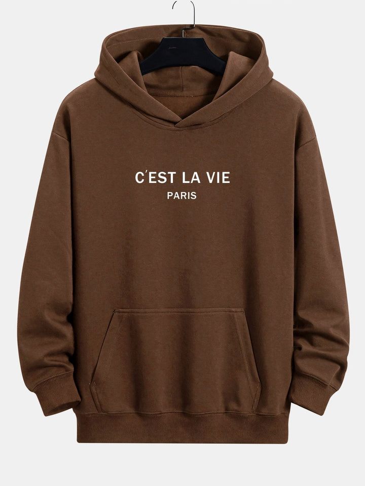 Fermín | Sudadera con capucha con estampado de París y corte relajado