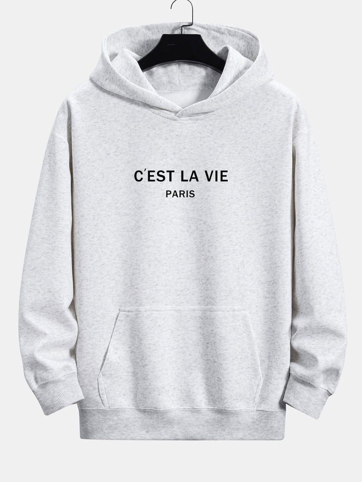 Fermín | Sudadera con capucha con estampado de París y corte relajado