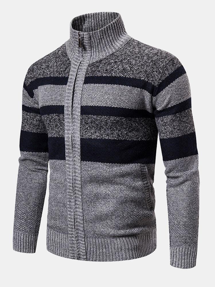 Florencio | Jersey con bloques de color, cuello alto y cremallera