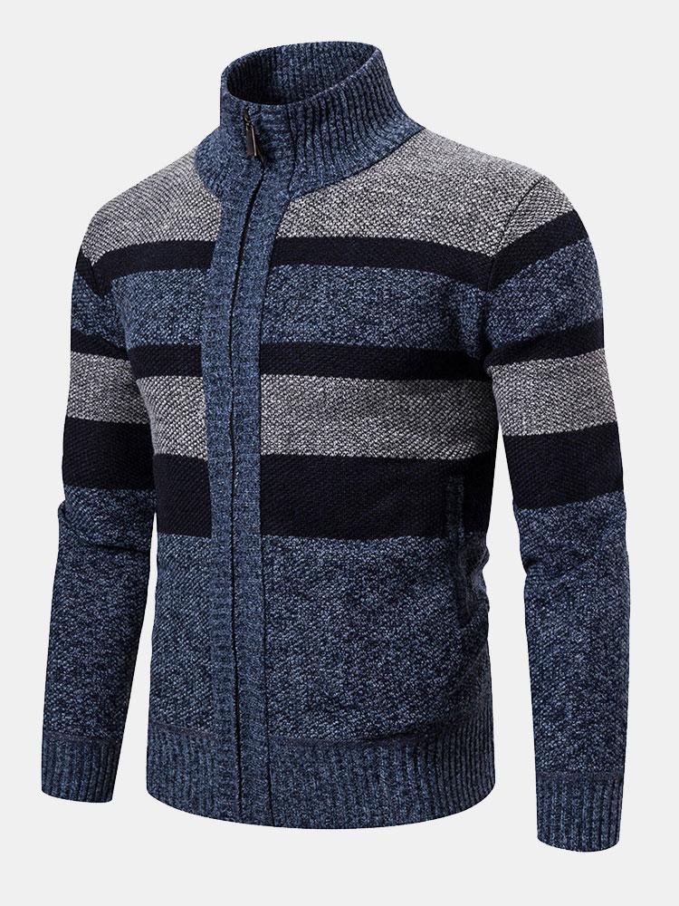 Florencio | Jersey con bloques de color, cuello alto y cremallera