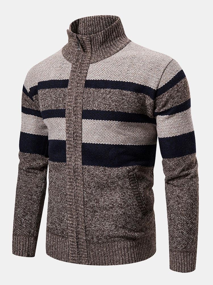 Florencio | Jersey con bloques de color, cuello alto y cremallera