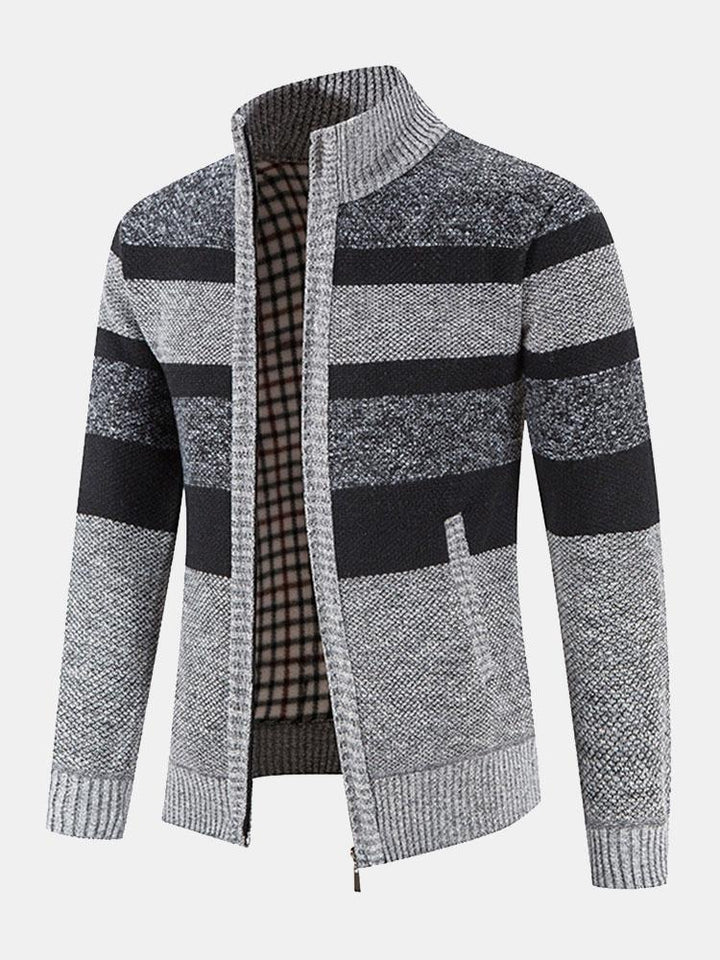 Florencio | Jersey con bloques de color, cuello alto y cremallera