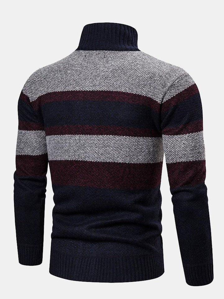 Florencio | Jersey con bloques de color, cuello alto y cremallera