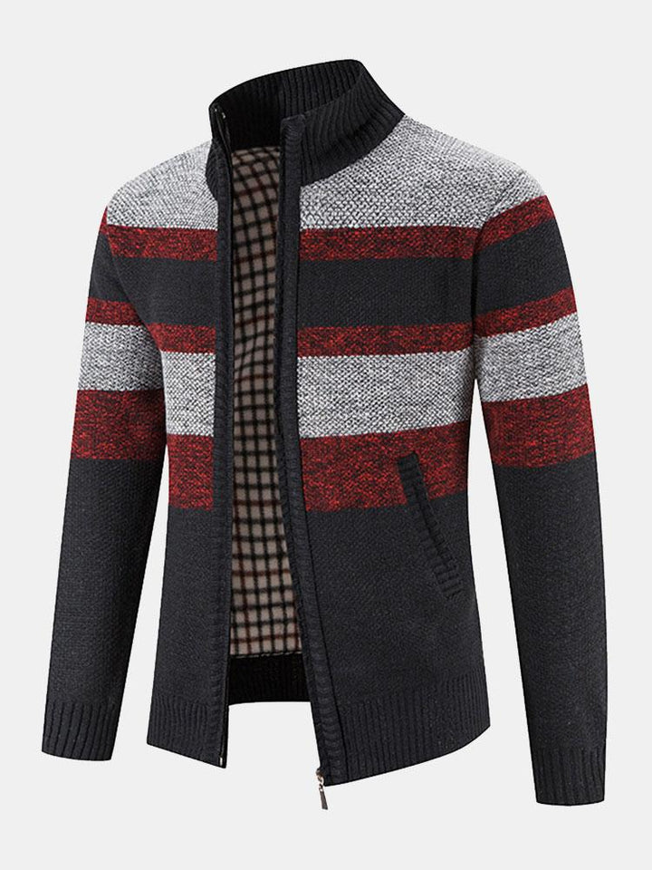 Florencio | Jersey con bloques de color, cuello alto y cremallera