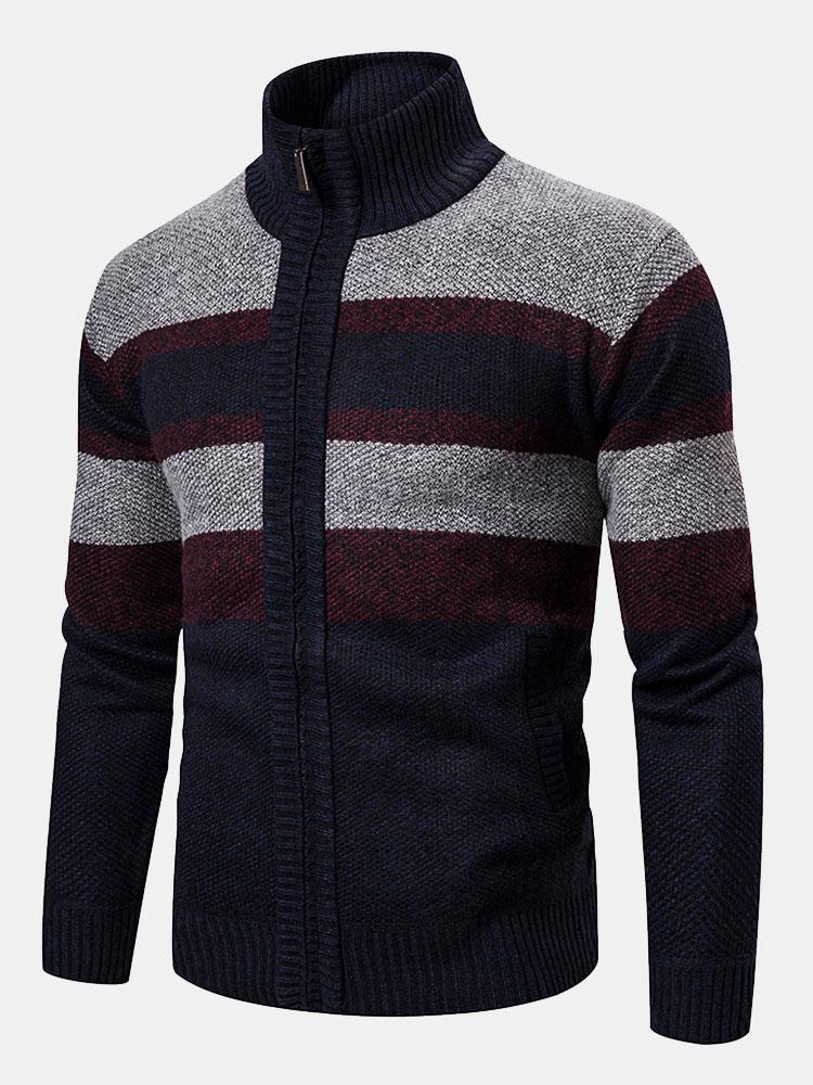Florencio | Jersey con bloques de color, cuello alto y cremallera