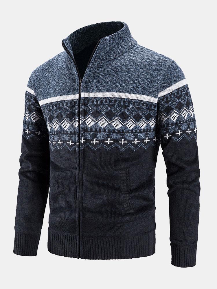 Fortunato | Jersey con estampado geométrico y cremallera