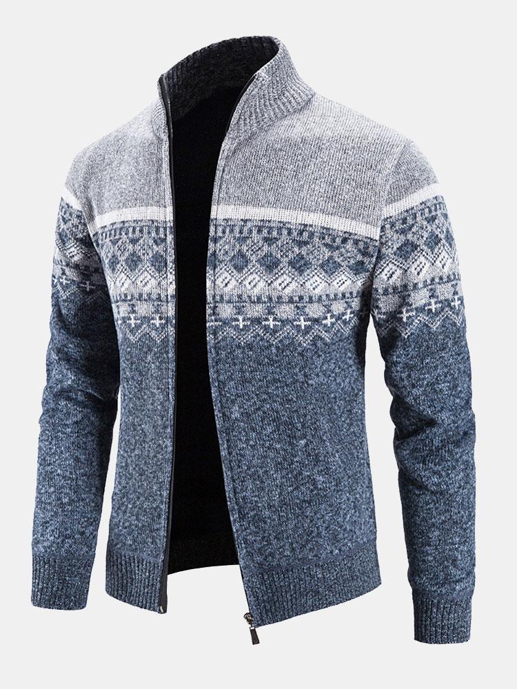 Fortunato | Jersey con estampado geométrico y cremallera