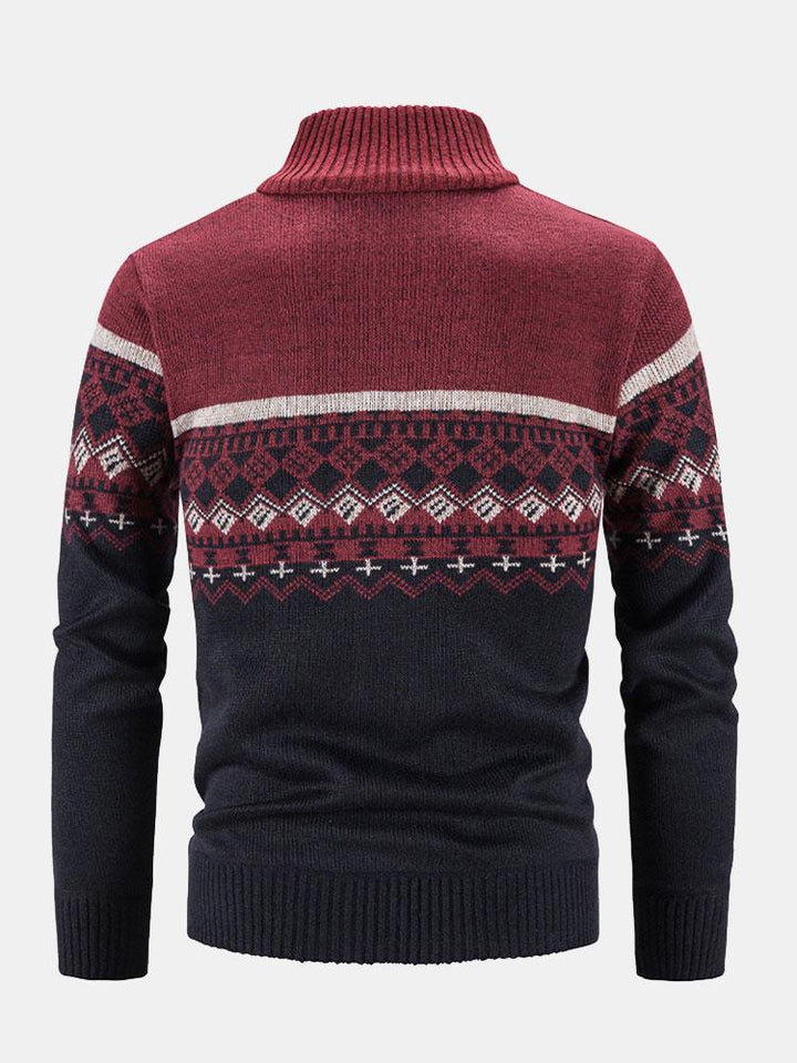 Fortunato | Jersey con estampado geométrico y cremallera