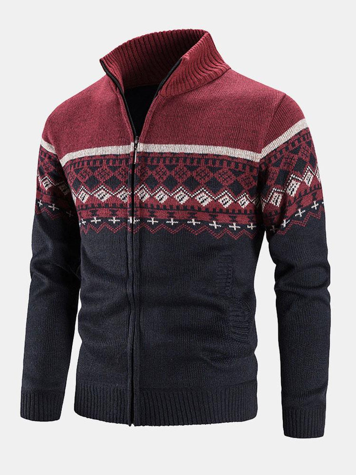 Fortunato | Jersey con estampado geométrico y cremallera