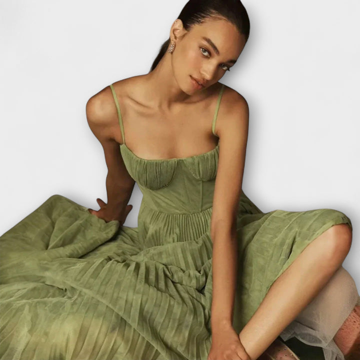 Elisa | Vestido maxi romántico