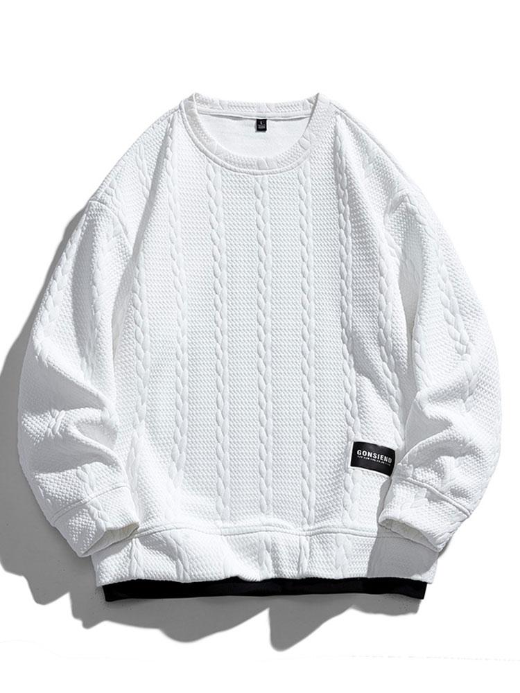 Francisco | Sudadera con jacquard de motivo de espigas y corte relajado
