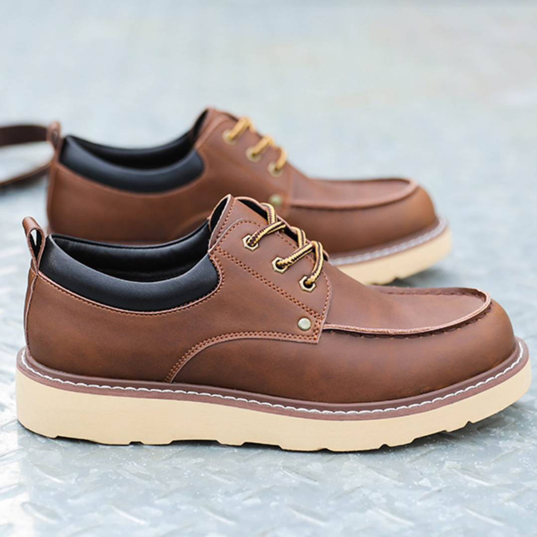 Francisco | Zapatos retro negros de cordones