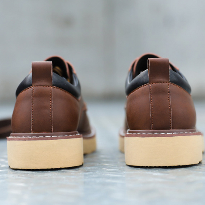 Francisco | Zapatos retro negros de cordones
