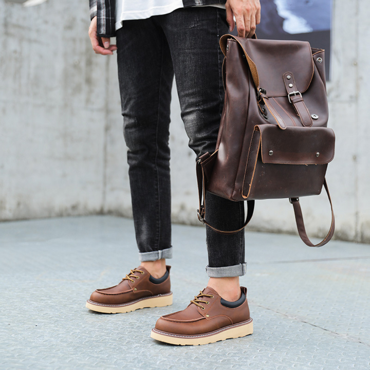 Francisco | Zapatos retro negros de cordones