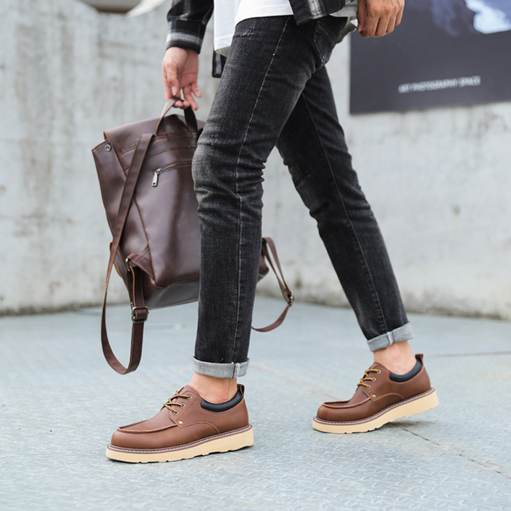 Francisco | Zapatos retro negros de cordones